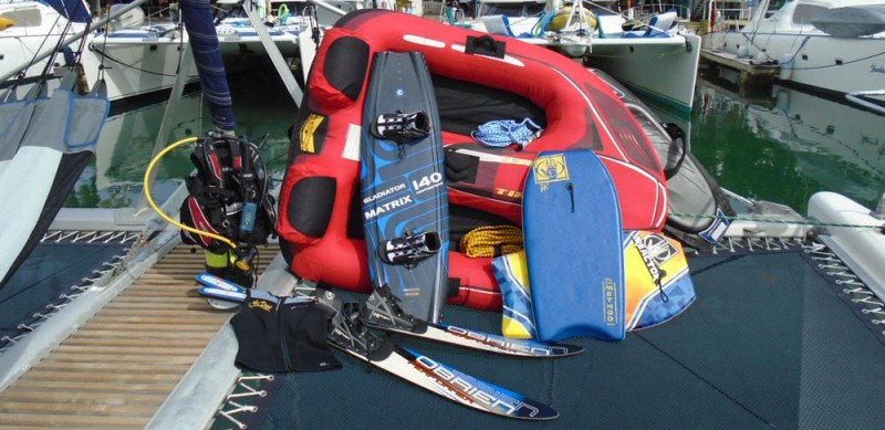 Water-sports toys on boats